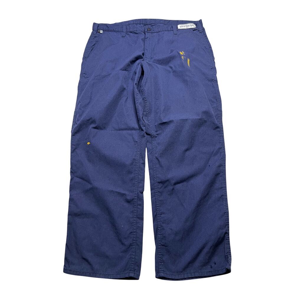 Carhartt FR Blue Men 40x32 Work Pants Y2K utility Retro distress casual outdoors
